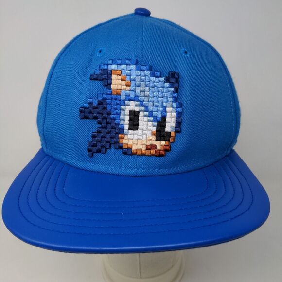 Sega Boy's Sonic the Hedgehog Snapback Hat Blue Size OSFM Crochet Embroidered - Picture 2 of 7